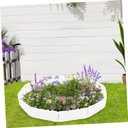 Toyvian Garden Edging Fence with Nails 10-Pack Plastic Landscape Border for Lawn Flower Beds Vegetable Gardens Decorative Stone Look Garden Divider Easy DIY Installation (White)