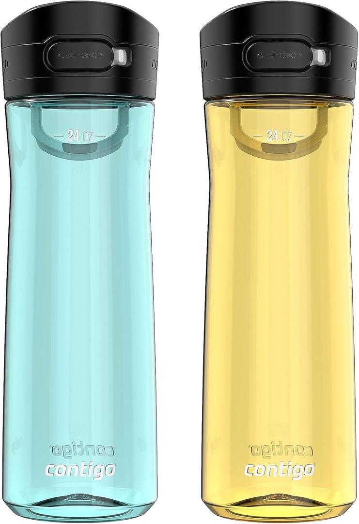 Contigo Jackson 2.0 Leak-Proof Water Bottle, 24 Oz., 2-Pack (Jade Vine & Pineapple)