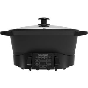 BLACK+DECKER Digital Multicooker 7QT Family Size, 7‑in‑1 Functions, Neat ’N Clean™ Technology, Slow Cook, Steam/Boil, Precision Roast, Sear/Sauté, Rice, Sous Vide, Keep Warm, Ceramic Nonstick