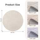 Pauwer 6ft Area Rugs for Living Room, Modern Non Slip Washable Rug, Beige