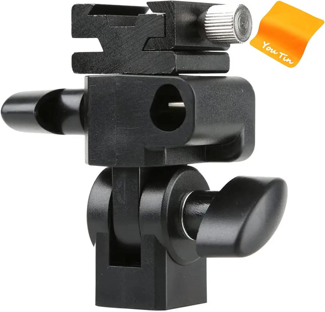 Godox Type E Flash Speedlite Hot Shoe Umbrella Light Holder Universal Mount Stand Flash Bracket Compatible with Godox V860III TT685II V850III V860II TT350 TT600 V350