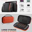 TiMOVO Carrying Case for Nintendo Switch 2 (2025), Large Capacity Protective Hard Shell Portable Travel Case Pouch for Switch 2, with 10 Game Card Slots and Pockets for Console & Accessories, Orange