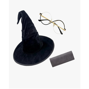Elphaba Glasses Witch Hat Cosplay Costume Accessories Movie Halloween Carnival Party Props Set
