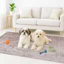 PUPIBOO Washable Pee Pads for Dogs and Cats - Super Absorbent Reusable Puppy Training Pads - 100% Waterproof, Leak-Proof & Non-Slip Whelping Pads for Pet Housebreaking (5FT x 7FT (Pack of 1), Taupe)