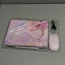 Keyboard Case for Samsung Galaxy Tab S10 FE/S10 Lite/S9 FE 10.9 2025/Galaxy Tab S9 11 Inch 2023, Mouse and Detachable Bluetooth Backlit Keyboard, Folio Cover with Pen Holder (Pink Marble)