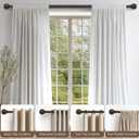 Lootkell Brown Curtain Rods for Windows 72 to 144 Inches Adjustable Length Heavy Duty 7/8" Diameter Window Curtain Rod with Decorative Finials for Outdoor Farmhouse Bedroom Kitchen Living Room