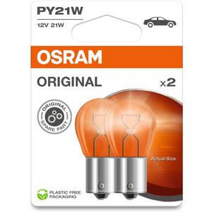 OSRAM Standard Bulbs - PY21W 12V 21W (581) Amber BAU15s - 7507-02B