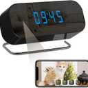 Wireless Smart Clock Mini Camera HD 1080P WiFi Video Recorder Nanny Cam with Motion Detection Remote View Night Vision Indoor Security Camera for Baby/Pet/Home