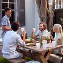 120pcs 9oz Gingham Party Paper Drinking Cups, Purple Disposable Plaid Paper Cups Checkered Cups for Wedding Birthday Decoration Fiesta Baby Shower Picnic