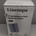 LINENSPA Memory Foam Mattress Topper - 3 Inch Gel Infused Memory Foam - Plush Feel - Cooling and Pressure Relieving - CertiPUR Certified - Dorm Room Essentials - Full Size