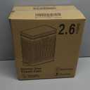 Small Trash Can with Lid Soft Close-10L/2.6 Gal Stainless Steel Outdoor Dog Poop Garbage Can-Metal Waste Bins with Pedal for Bathroom Bedroom Office-Black