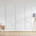 Peel and Stick Wall Molding Kit, Accent Wall Panels for Interior Wall Decor with Double-Sided Tape, 3 Set Pre-Cut PS Wainscoting Panels (54 * 24 in)