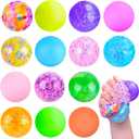 Squishy Stress Balls, Squishies for Kids Adults Anxiety Stress Relief Toys, Squeeze Balls Bulk Fidget Toys for Party Favors, Birthday Gift, Goodie Bag Stuffers