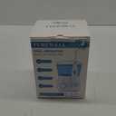 TUREWELL Water Flossing Oral Irrigator, 600ML Dental Cleaner 10 Adjustable Pressure, Electric Oral Flosser for Teeth/Braces, 8 Replacement Jet Tips for Family (White) (White)