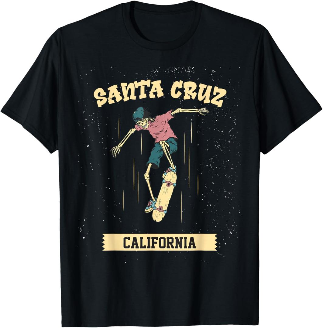 Santa Cruz Skeleton Surfing & Skateboarding T-Shirt, M