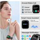 Smart Watches for Men/Women, 1.75" Bluetooth Call, AI Voice Smartwatch, 24/7 Heart Rate Monitor, Blood Pressure/SpO2/Sleep Tracker, IP68 Waterproof, 100+ Sports Fitness Tracker for Android iOS Black