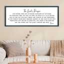 FZMHASLWW Our Father Prayer Wall Decor 32"X12" Bible Verse Scripture Inspirational Quotes Sign Christian Large Wood Framed Wall Hanging Art (Black