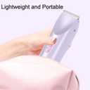 2 in 1 Bikini Trimmer for Women, Rechargeable Electric Razors for Women, Wet/Dry Use Lady Electric Shaver for Bikini Face Lip Underarm Legs Pubic Hair (Purple)