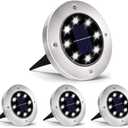 INCX 4.6 inch Solar Lights for Outside, 4 Pack Solar Light Outdoor Waterproof, Garden Lights Landscape Lighting for Lawn Yard Deck Driveway Walkway White