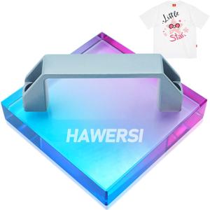 HAWERSI HTV Cooling Block with Handle,Craft Tool Cooler for Heat Press,Accessories for Sublimation Paper,Heat Transfer Vinyl,Sublimation HTV, DTF Film,Iron on Vinyl,Heat Transfer Paper (Blue and Purple)