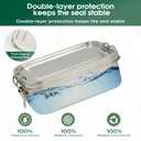 LEEPENK 304 Stainless Steel Lunch Box and Food Containers with Lids 4 Pack 1400/850/550/550ml, Leak-Proof and Stackable Stainless Steel Bento Box for Travel and Work Adults