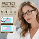 OLOENBN Reading Glasses for Men/ Women, Blue Light Blocking Glasses for Men/ Women, Two Tone Readers with Spring Hinge Eyeglasses (C1 Mix Color, 3.0, x)