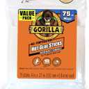 Gorilla Hot Glue Sticks, Clear Glue, Mini Size 4" Long x 0.27" Diameter, 75 Count (Pack of 1) - Safe for All Temperatures with Extended Working Time