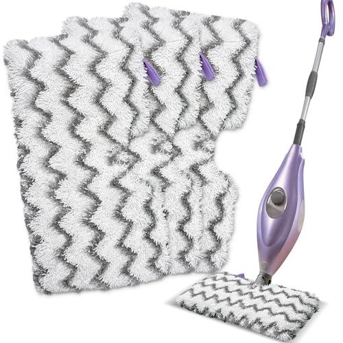 S3501 S3601 Steam Mop Replacement Pads Compatible with Shark Steam Pocket Mops S3501 S3601 S3550 S3801 S3901 S3601D S3801CO S3901D S3455K S2902 SE450, Washable Microfiber Mop Pads Reusable, 3 Pack