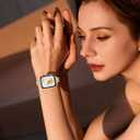 Dressy Rose Gold iWatch Bands for Women - Compatible with Apple Watch Series 10-1/SE/Ultra, Fits 38mm 40mm 41mm 42mm 44mm 46mm - Luxury Designer Bracelet, Elegant Stylish Strap