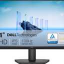 Dell 24 Monitor - SE2425HM - 23.8-inch Full HD (1920x1080) 16:9 100Hz Display, IPS Panel, 16.70 Million Colors, Anti-Glare, 1 HDMI / 1 VGA Port, TV Rheinland 3-Star*, Comfortview Plus - Black