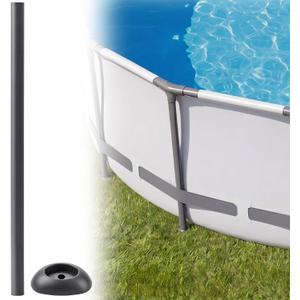 Vertical Pool Leg and Caps Replacement Oval Frame Support Bar Compatible with Coleman Power Steel 18ft x 48in Above Ground Swimming Pools 2022-24 Models