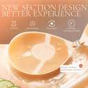 Strapless Sticky Bra for Women, Invisible Adhesive Backless Bra, Lightweight Breathable Seamless for Wedding Dress (Beige, S)