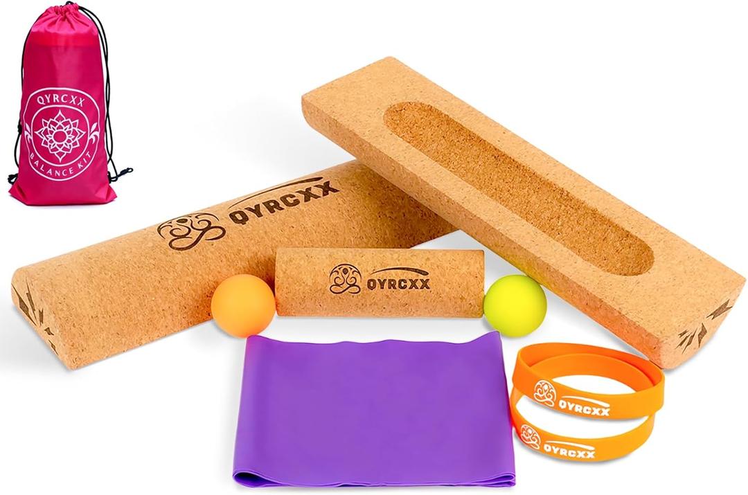 Balance Board (35cm, Not 30cm) - Foot Restoration & Balance Kit, Cork Foot Strengthener for Balance Stability, Enhance Mobility & Strength, Plantar Fasciitis Recovery, Improve Foot Health & Function, Prevent Falls