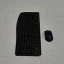 Wireless Keyboard and Mouse Combo, E-YOOSO 2.4GHz Full Sized Ergonomic Wireless Keyboard with Wrist Rest, 3 DPI Adjustable and 6 Buttons Cordless USB Mouse for Computer, Laptop, PC, Windows (Black)