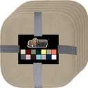 GORILLA GRIP Slip Resistant Chair Cushions, No Ties Required, Set of 6 Memory Foam Pads for Dining Room, Kitchen Table, Office, Rocking Chairs, Plush Seat Cover Cushion Pad, Home Decor, 16x16, Beige