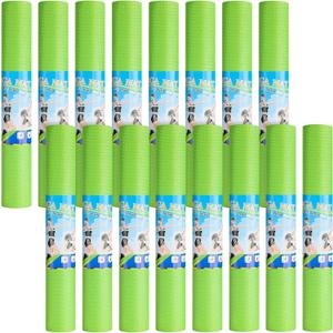 Funtery 16 Pack 3 mm Thick Yoga Mat Exercise Workout Mat Non Slip Fitness Pad for Women Gym Home Yoga Pilates (Green)
