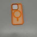 Newfuture Magnetic for iPhone 15 Pro Case [Compatible with Magsafe] [Military Grade Drop Protection] Translucent Matte Anti-Fingerprint Shockproof Phone Case for iPhone 15 Pro 6.1 inch, Orange