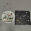 Tractor Christmas Ornaments 2025 - Tractor Gifts for Men Husband Boys, Ceramic Ornament as Gifts for Farmers, Friends, Farmhouse Ornaments for Christmas Tree Decorations