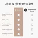 4 x Starpack 'Sweet Treats' Cellophane Christmas Treat Bags (20 Pcs) - Cellophane Clear Holiday Gift Bag with Ties for Cookies - Goody Pouch for Party Favours - Transparent Plastic Treat Bag, 11x5 Cello Bags (Snow Fall Print)