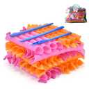 40pcs Heatless Spiral Hair Curlers for Long Hair - Heatless Curls Overnight 22inch Magic Hair Rollers No Heat Curlers for Women Kids (Pink&Orange)