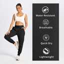 smawell Women's Hiking Cargo Pants with Pockets Lightweight Quick Dry Joggers Travel Camping Outdoor Pants (Black)