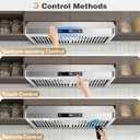 SNDOAS Under Cabinet Range Hood 30 inch,Stainless Steel Ducted/Ductless Range Hood with Touch/Gesture/Remote Control,700CFM & 3-Speed Kitchen Stove Vent Hood,Baffle Filters,3 Air Vents