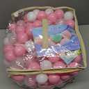 Ball Pit Balls for Kids, Pool Toys Thicken Soft Plastic Balls for Ball Pit BPA Free Toddler Toy White Clear and Pink 200Pcs