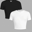 Shein Medium Girls Black & White Shirts,Size M
