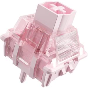 Zhouwang Starlight Pink Magnetic Keyboard Switches, Linear Factory Pre-lubed Freely Setting Pre-TraveSwitches for Magnetic Gaming Keyboard90PCS