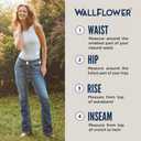WallFlower Luscious Curvy Bootcut Jeans for Women, Mid-Rise Insta Stretch Denim, Size-Inclusive Juniors Jeans (Blue)