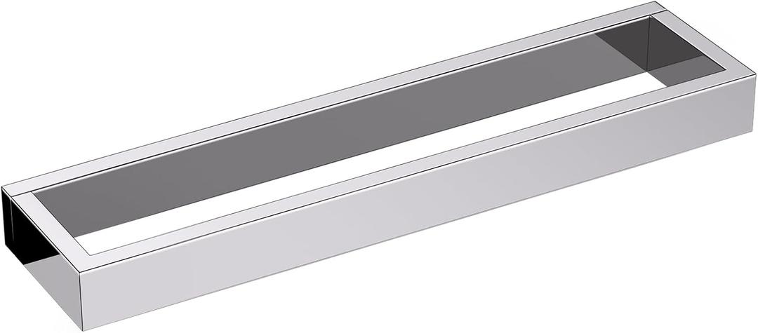 TNOMS Single Towel Bar Towel Holder Bathroom Hardware Accessories,Stainless Steel Wall-Mounted Towel Rack Towel Rail,16 Inches Polished Chrome