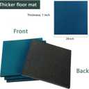 MYOYAY 4 Pack Interlocking Tiles 20"x20"x1" Heavy Duty Rubber Tile Green Non-Slip Flooring Mat for Playground Park Gym Indoor and Outdoor, Cover 11.12 Sq. FT