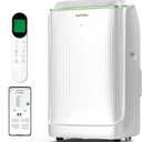 ZAFRO 16,000 BTU (12,000 BTU SACC) Portable Air Conditioners, Ultra Quiet(42dB) Dual Duct Smart AC with Drainage-free Cooling/24Hrs Timer/APP/Remote/Cool, Fan & Dehumidifier Modes for Indoor Rooms (White)