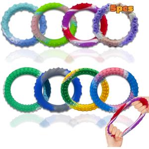 5PCS Sensory Fidget Toys for Kids Adults-Stretchy Fidget Bracelet&exture,Calming Autism Sensory Toys for Needs Autistic Children,Calm Down Toy for Toddler Girls Boys